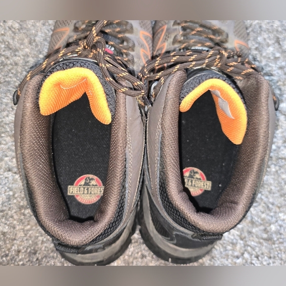 Field & Forest Brown Walker Mid Hiker Boots Mens Size 12 Lace Up - Picture 10 of 11